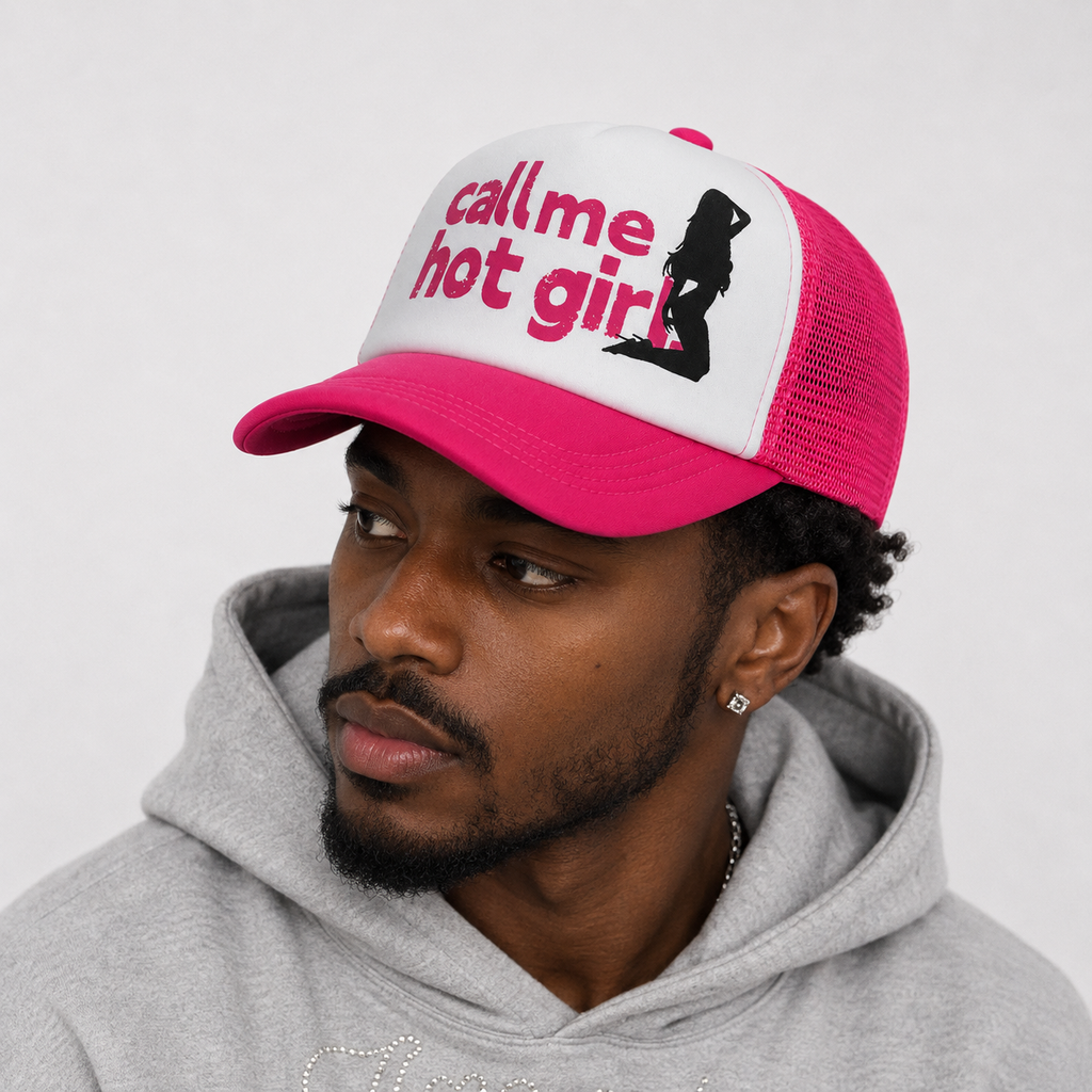 Casquette Trucker Rose Y2K Call Me Hot Girl