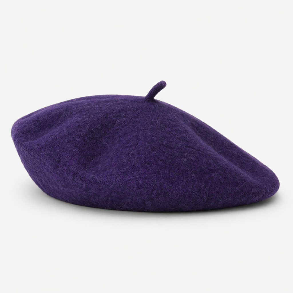 Couvre chef d'artiste Violet en laine