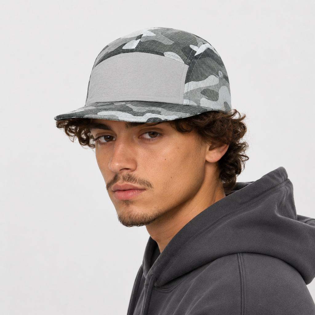 Couvre-Chef Camouflage Gris En Polyester