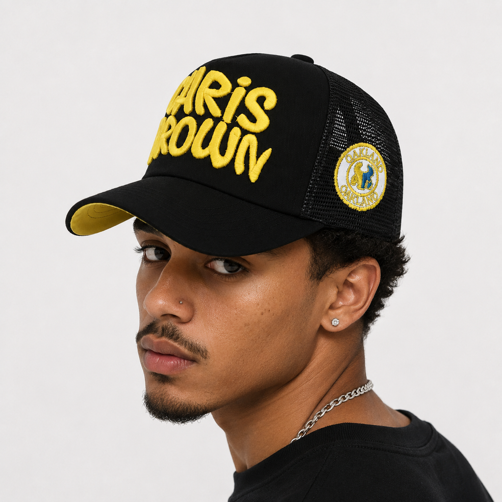 Couvre-Chef Trucker Noir Et Jaune