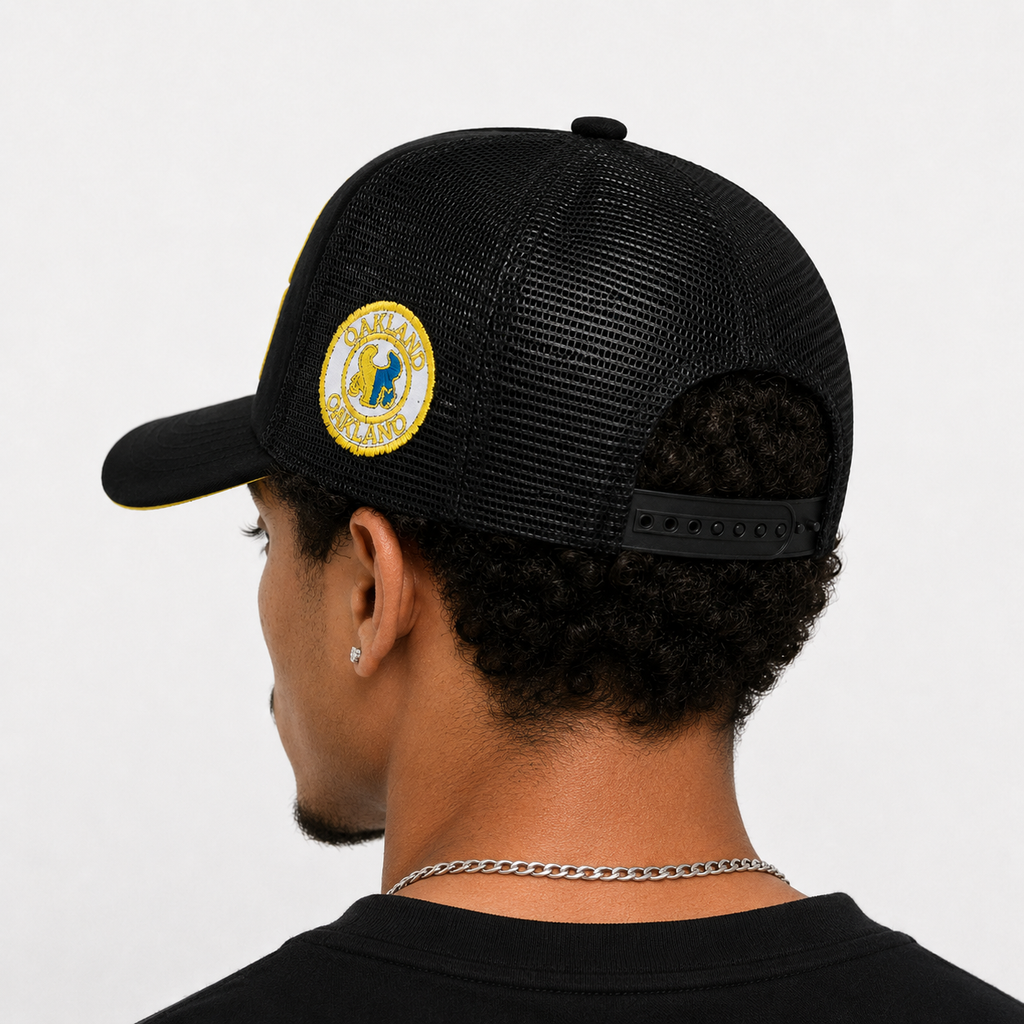 Couvre-Chef Trucker Noir Et Jaune