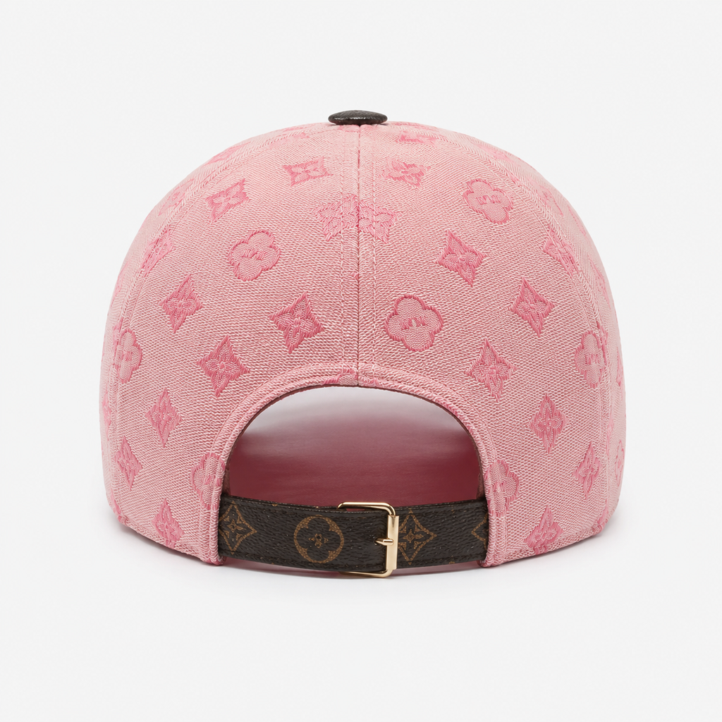 Couvre-Chef Rose Et Marron Visière Contrastée