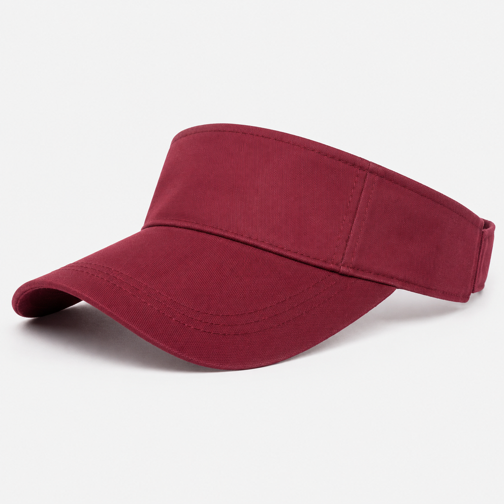 Couvre-Chef Visière À Dessus Ouvert Bordeaux