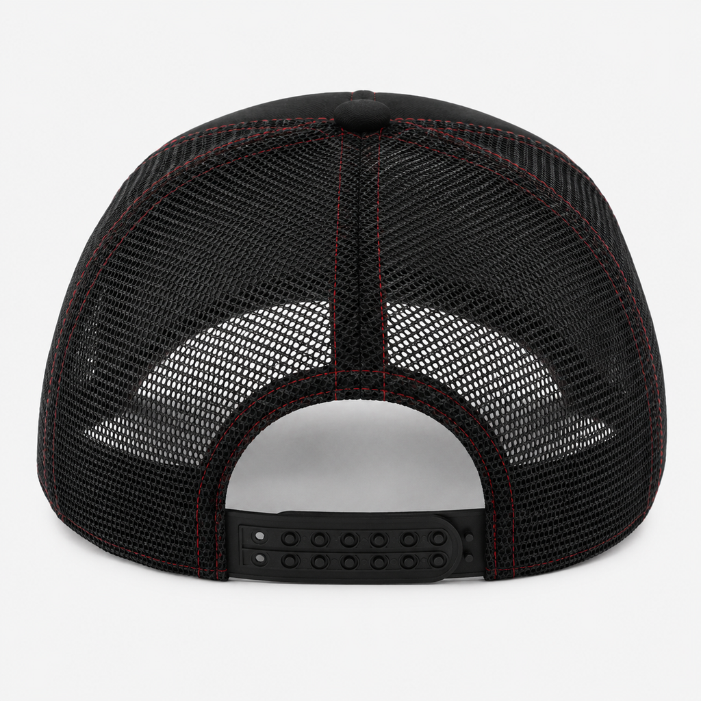 Couvre-Chef Coton Trucker En Maille Motif Aigle Brodé