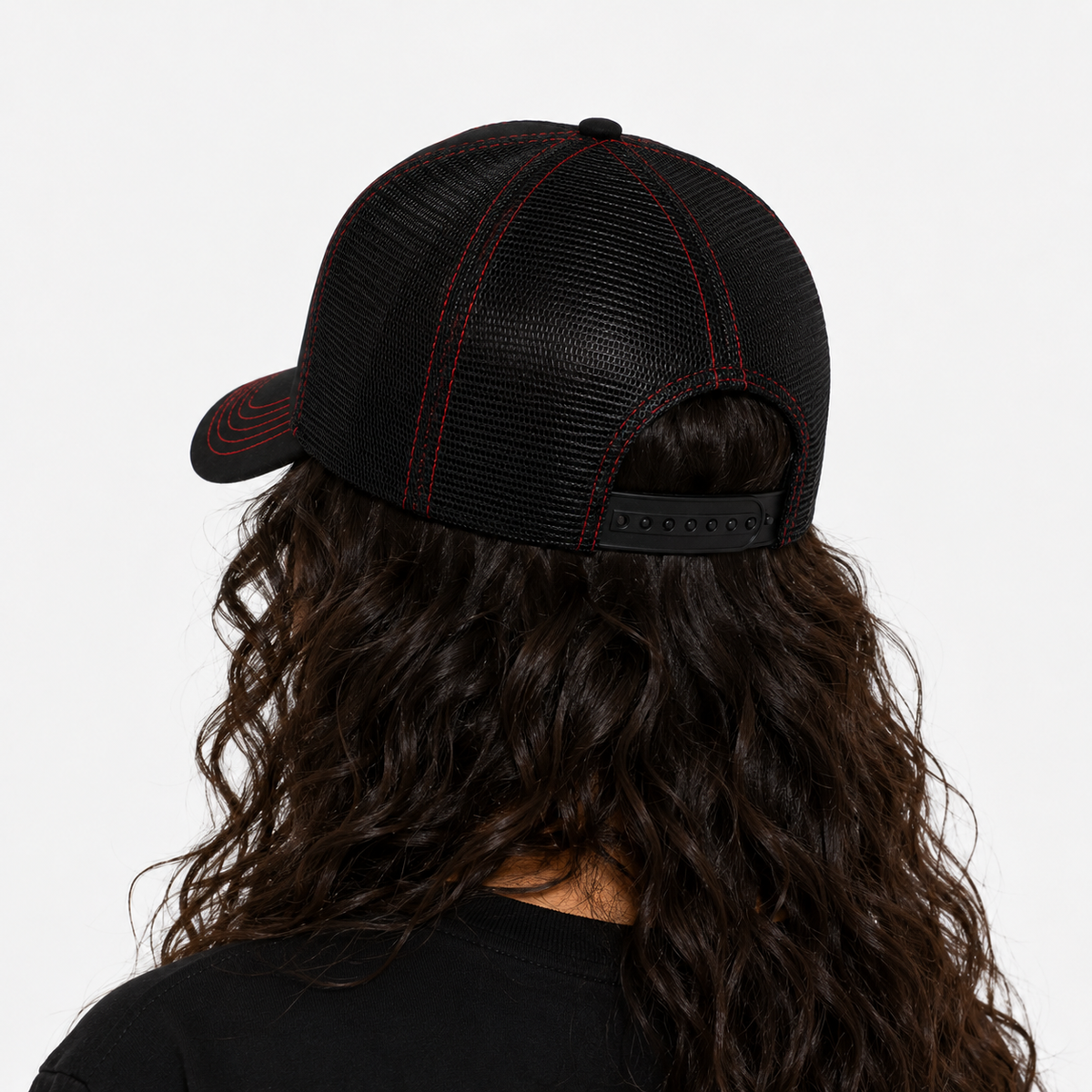 Couvre-Chef Coton Trucker En Maille Motif Aigle Brodé