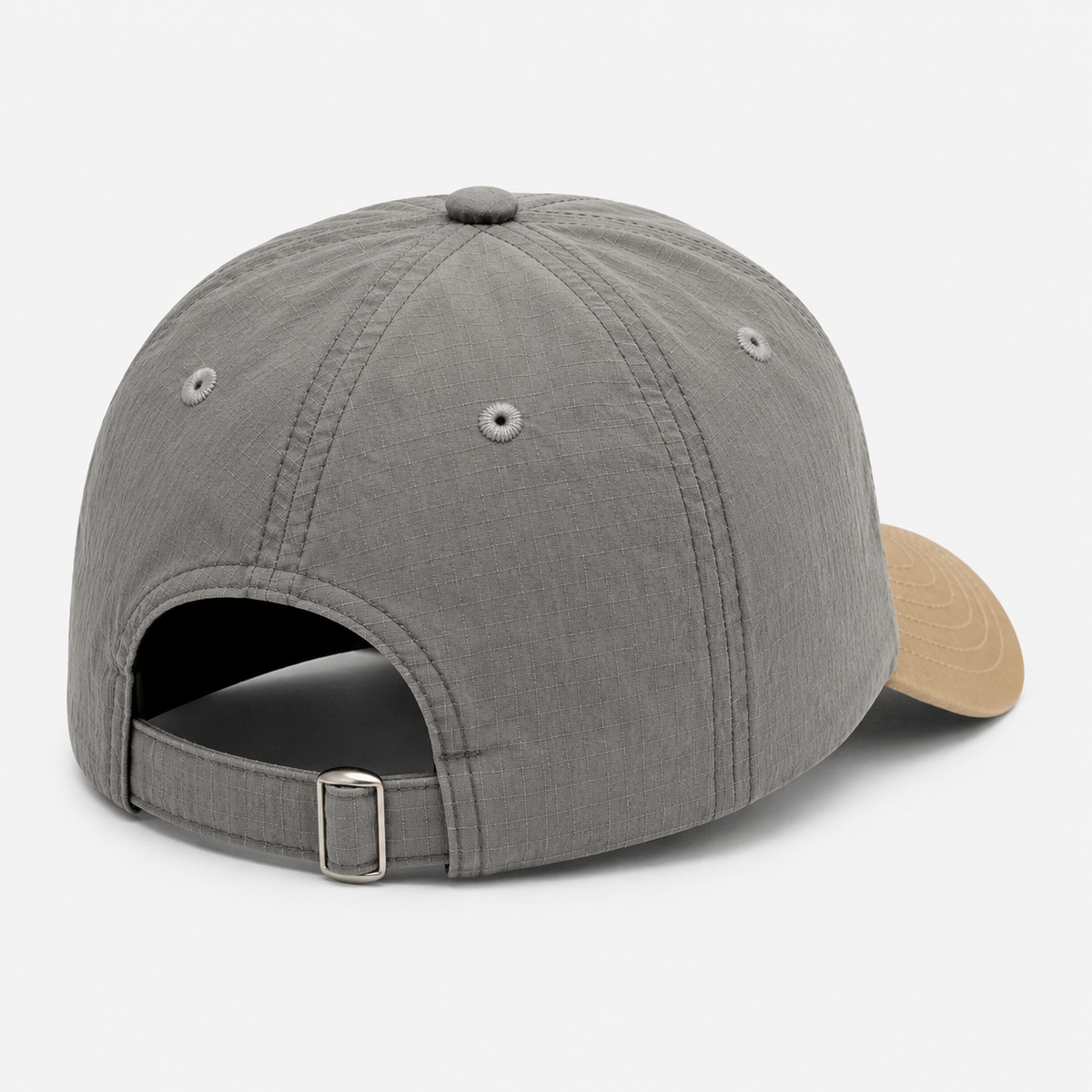 Couvre-Chef Gris Et Beige Écusson Brodé