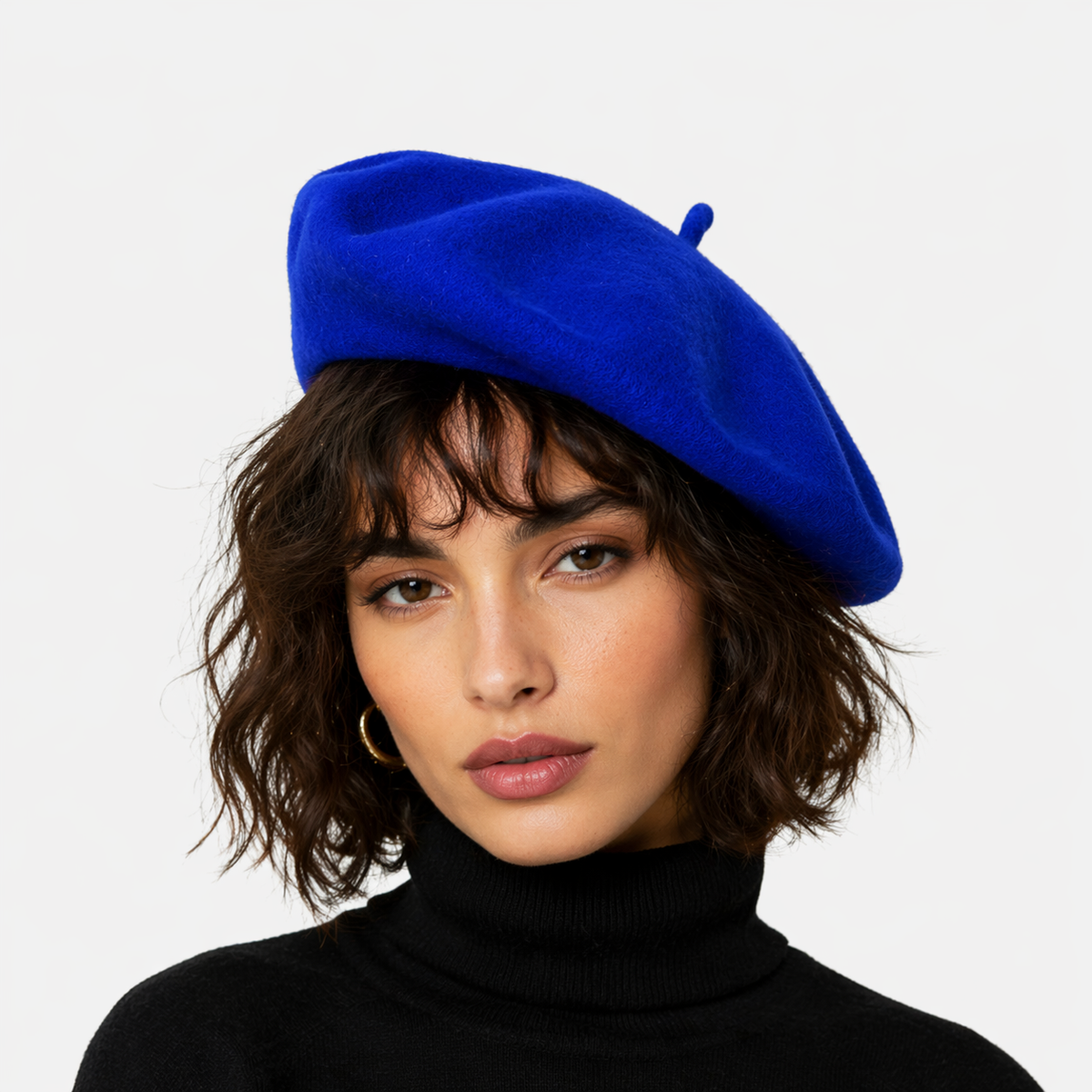 Couvre chef d'artiste Bleu foncé en laine