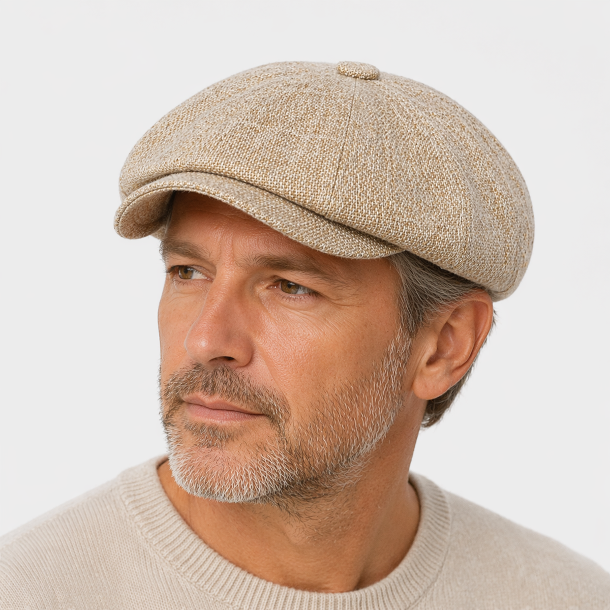 Toque Beige en coton Vintage