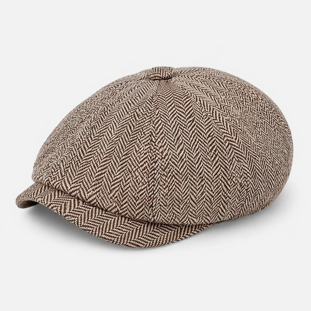 Toque Marron clair en coton avec visière
