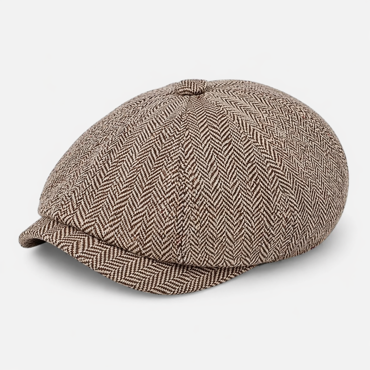 Toque Marron clair en coton avec visière