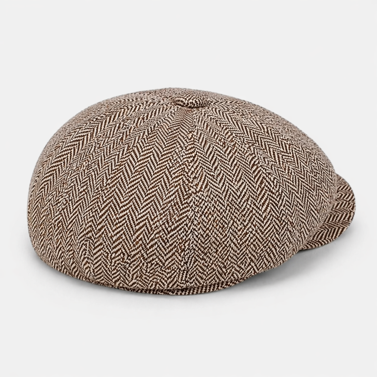 Toque Marron clair en coton avec visière
