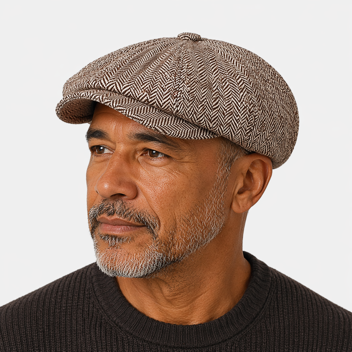 Toque Marron clair en coton avec visière