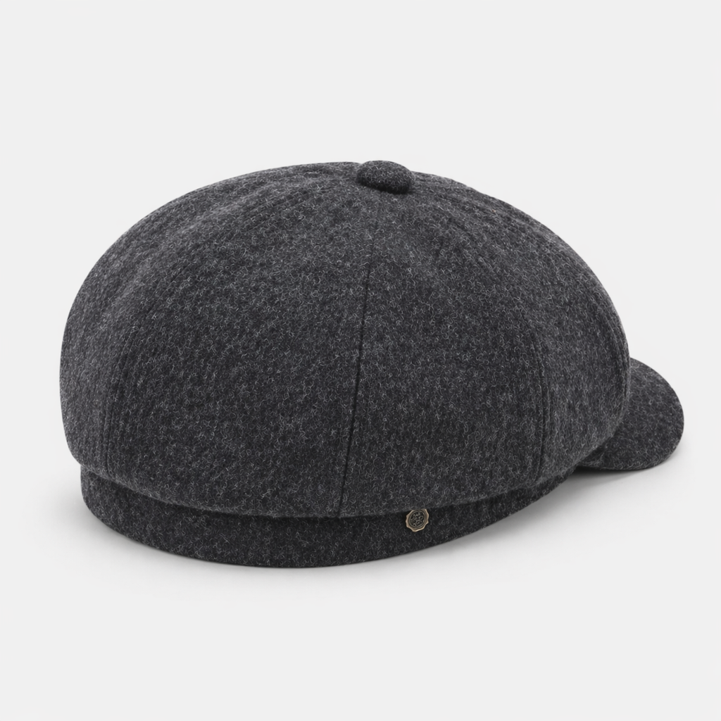 Casquette gavroche Grise foncé en coton