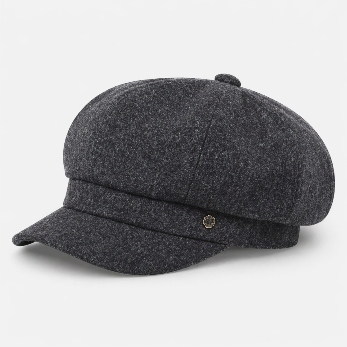 Casquette gavroche Grise foncé en coton