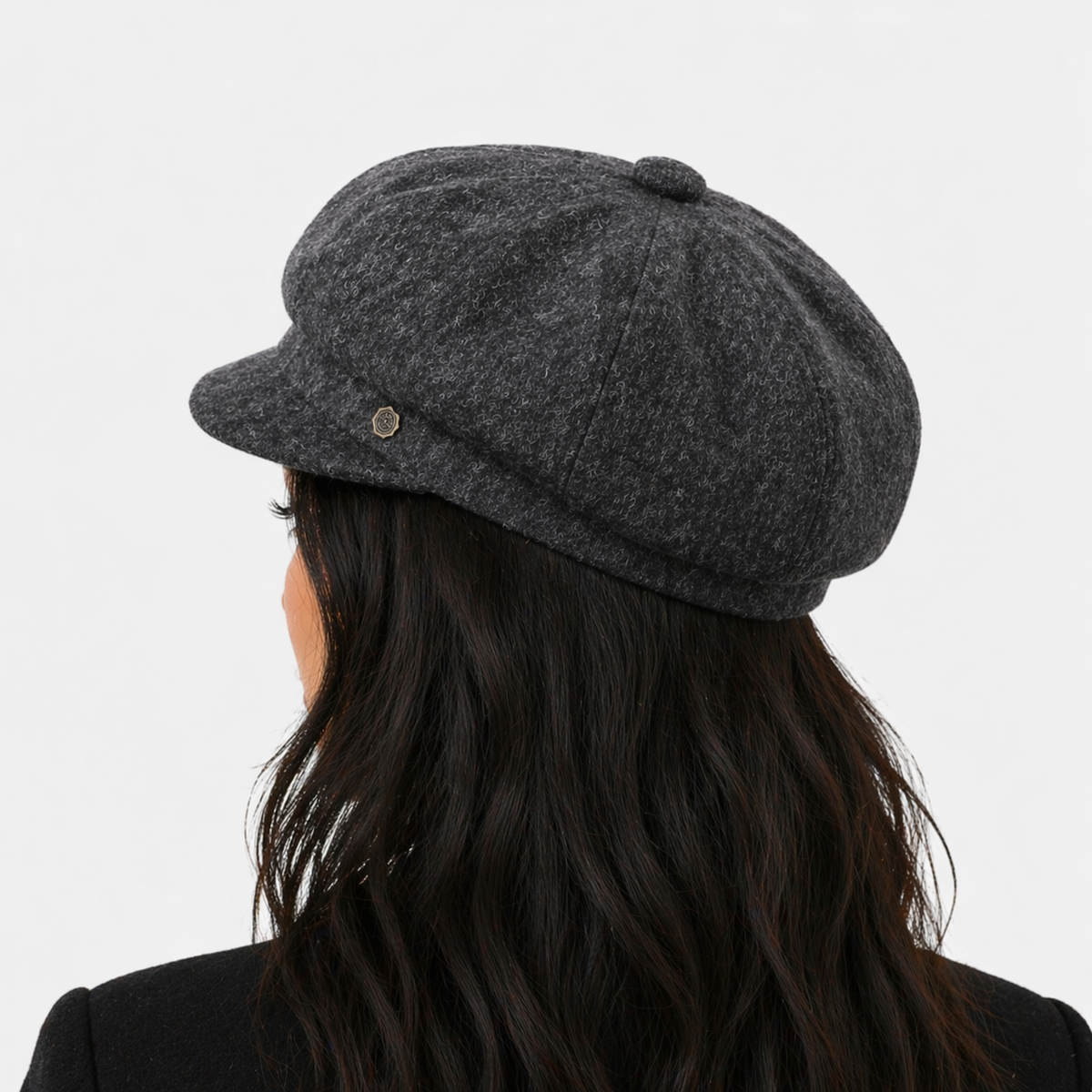 Casquette gavroche Grise foncé en coton
