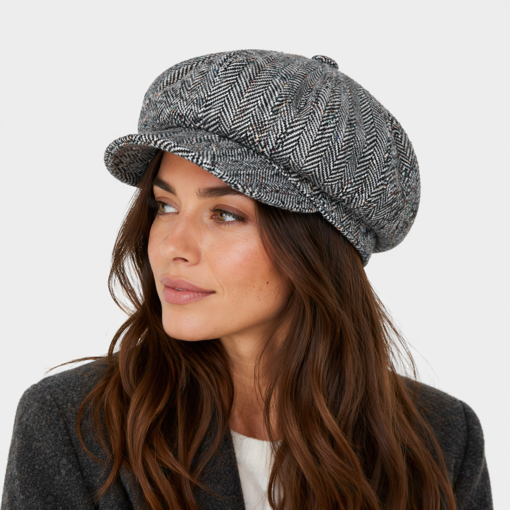 Chapeau Gavroche Gris Chic pour femme