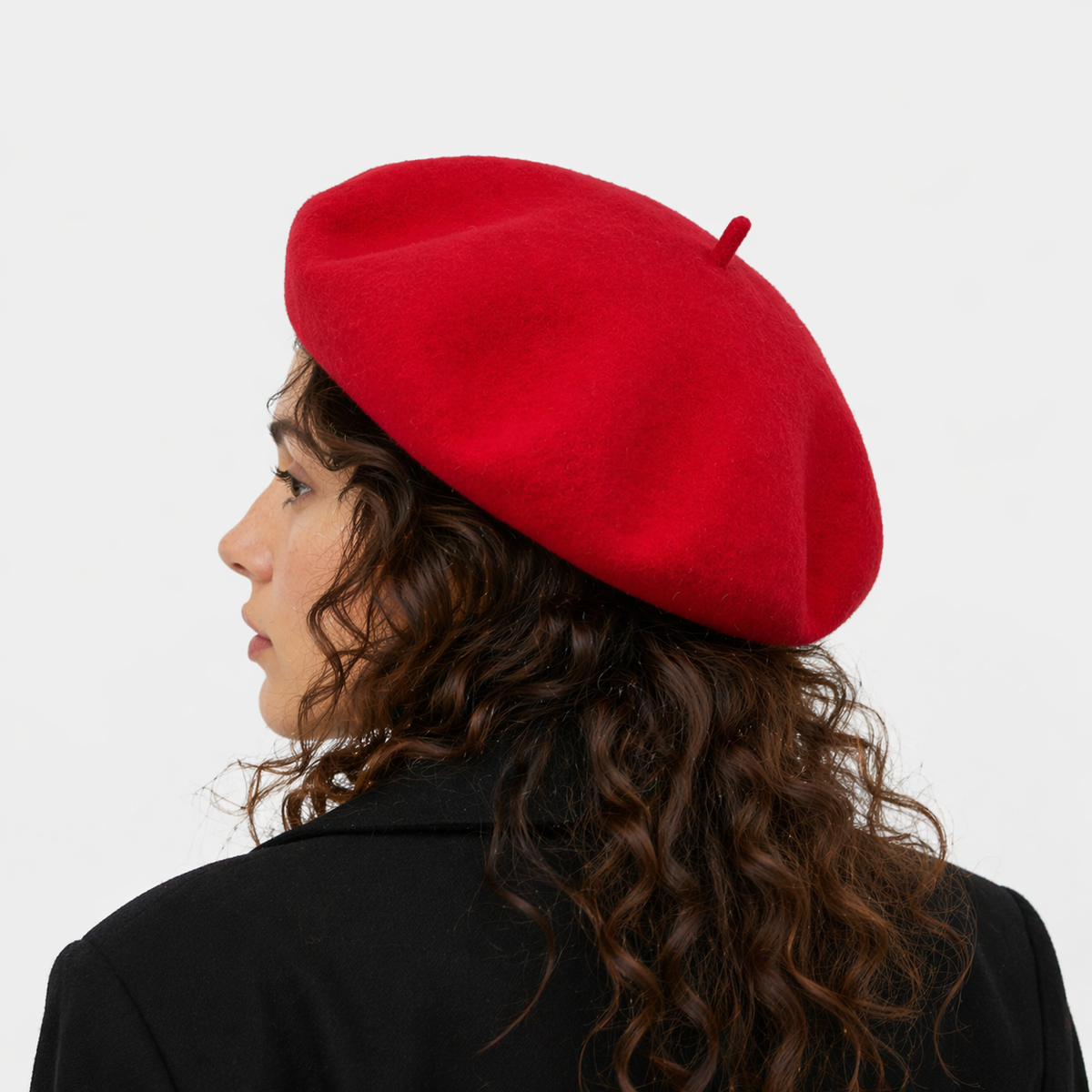 Béret rouge Français en laine