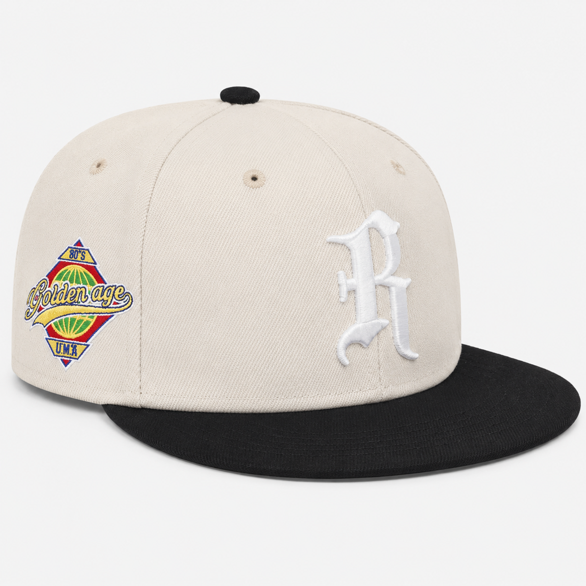 Couvre-Chef Snapback Bicolore Beige Et Noir