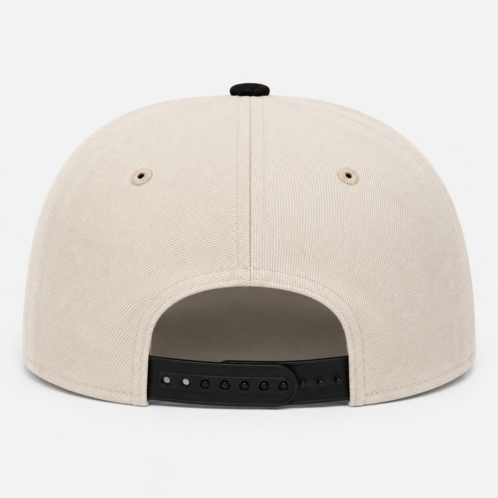 Couvre-Chef Snapback Bicolore Beige Et Noir