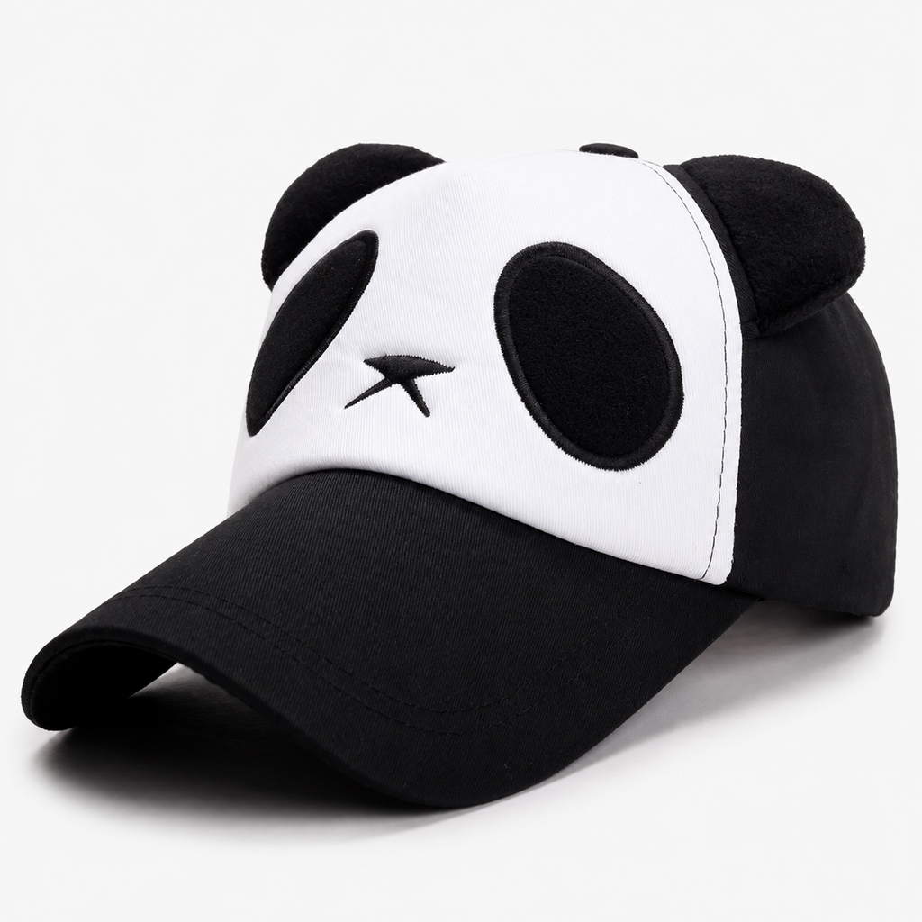Couvre-Chef Motif Panda Noir Et Blanc