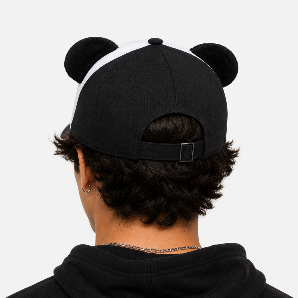 Couvre-Chef Motif Panda Noir Et Blanc