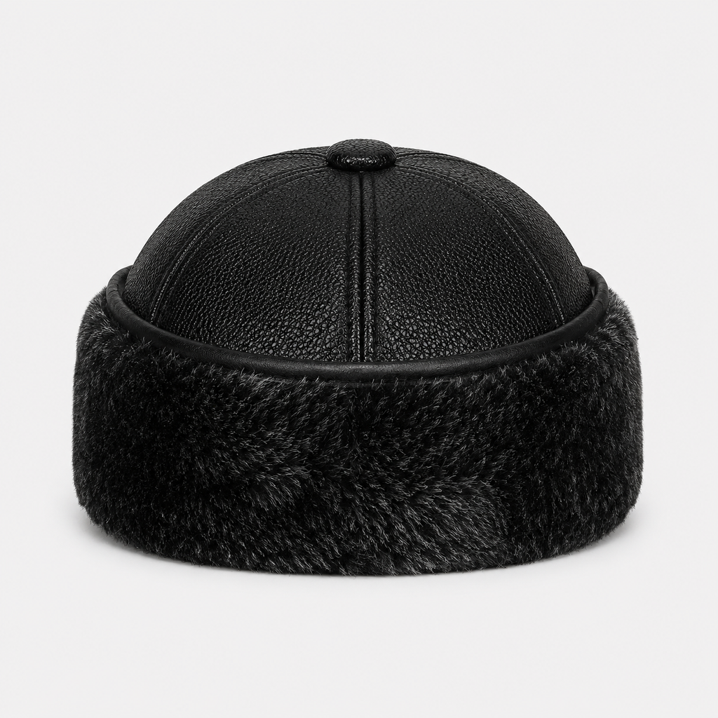 Casquette Hiver Noire avec Cache-Oreilles