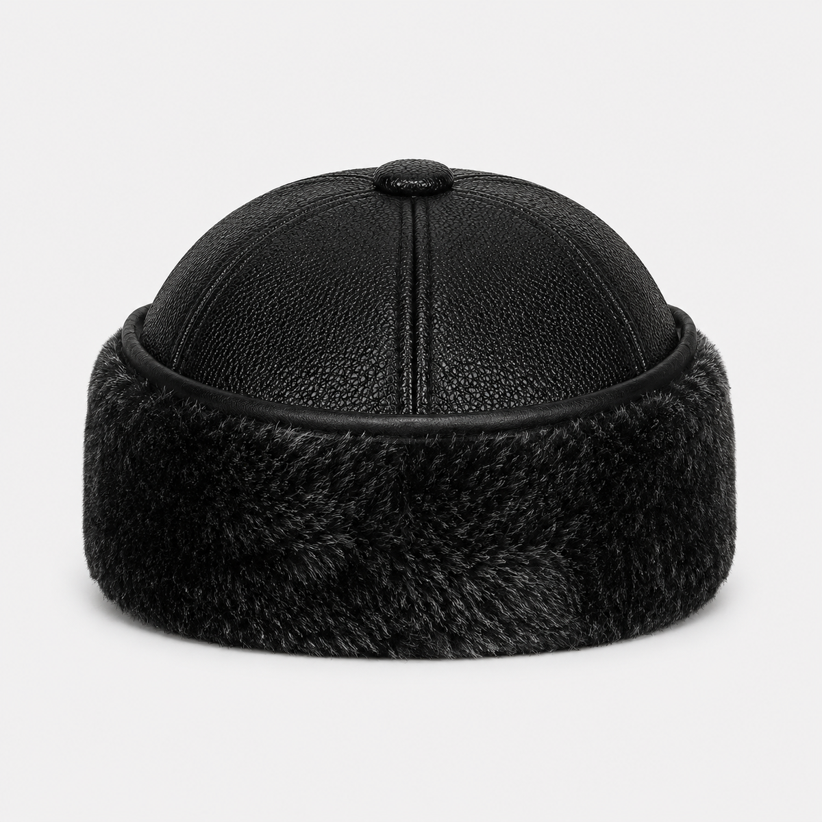 Casquette Hiver Noire avec Cache-Oreilles