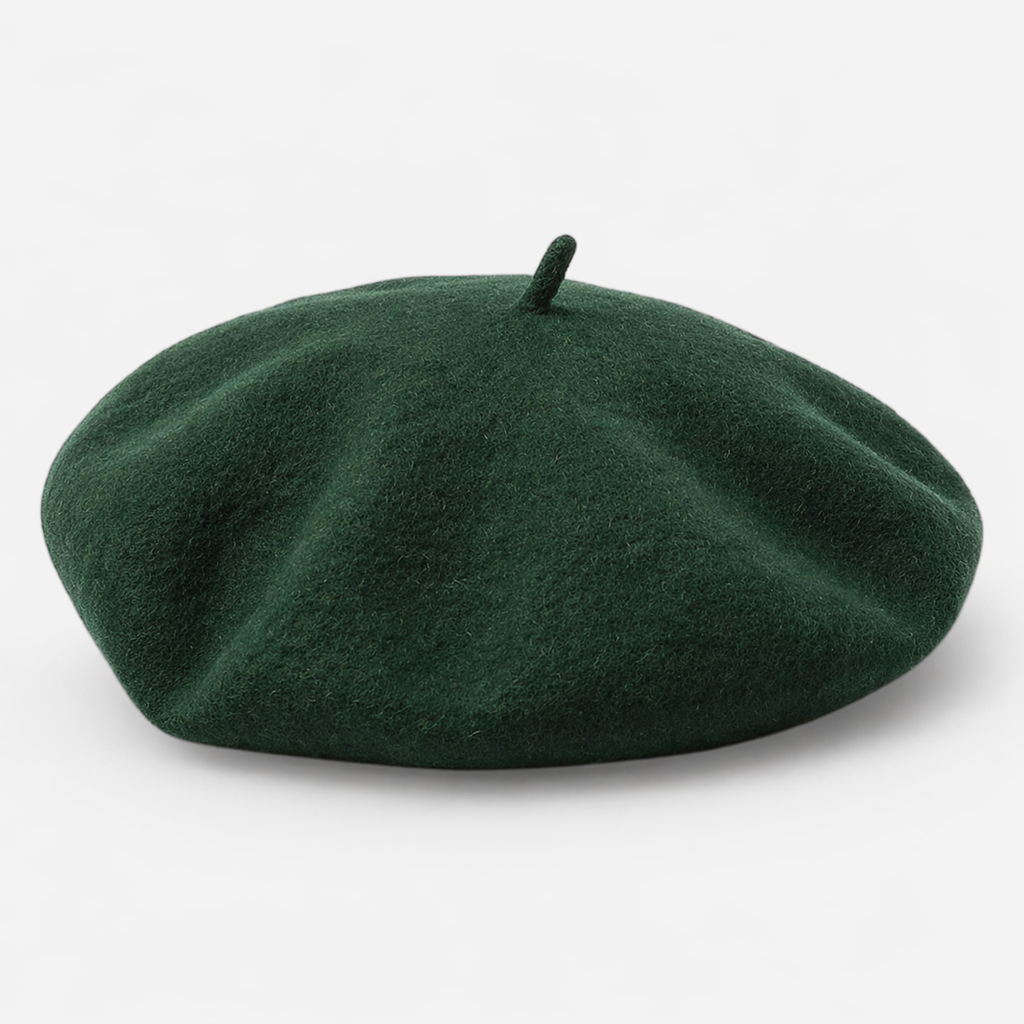 Béret Vert Français en laine