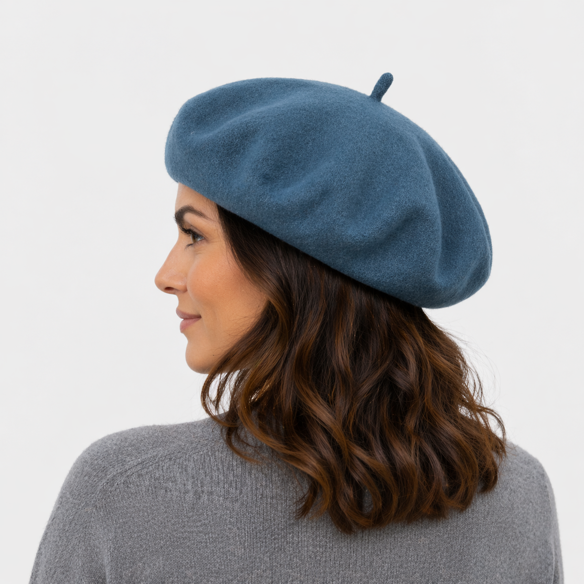 Chapeau Unisexe Français Bleu en laine