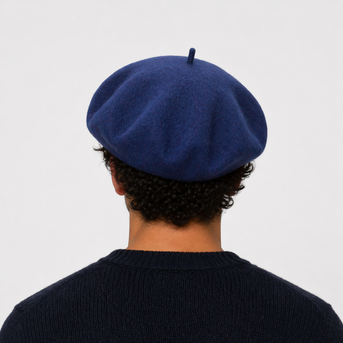 Béret Français en laine Bleu sombre