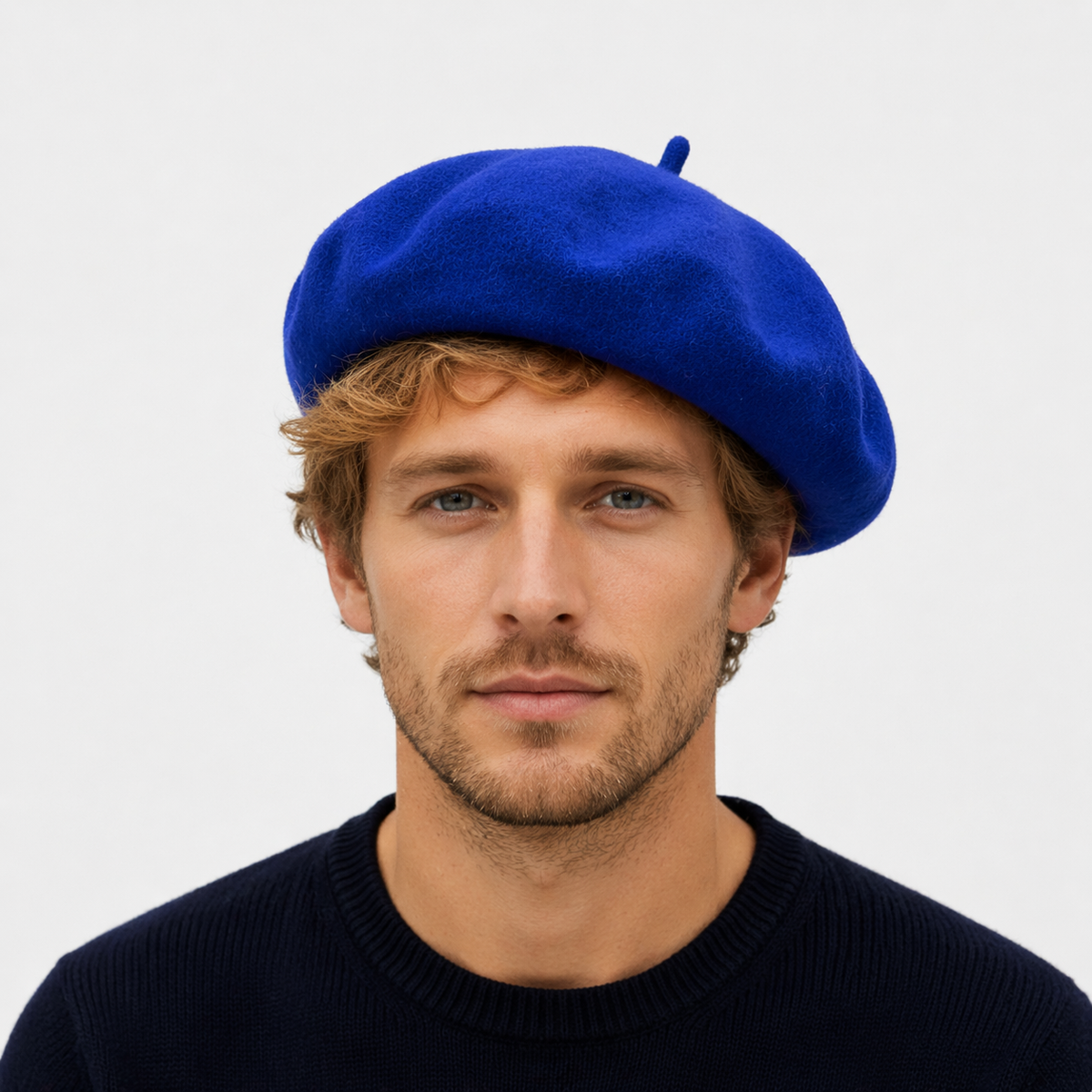 Casquette Française Bleu en laine