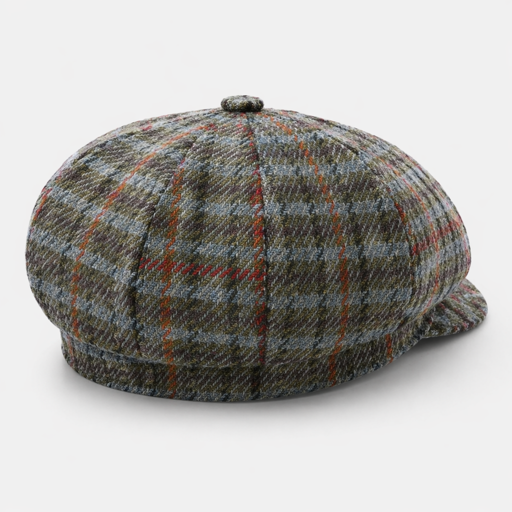 Couvre chef Plaid Vert en cotton