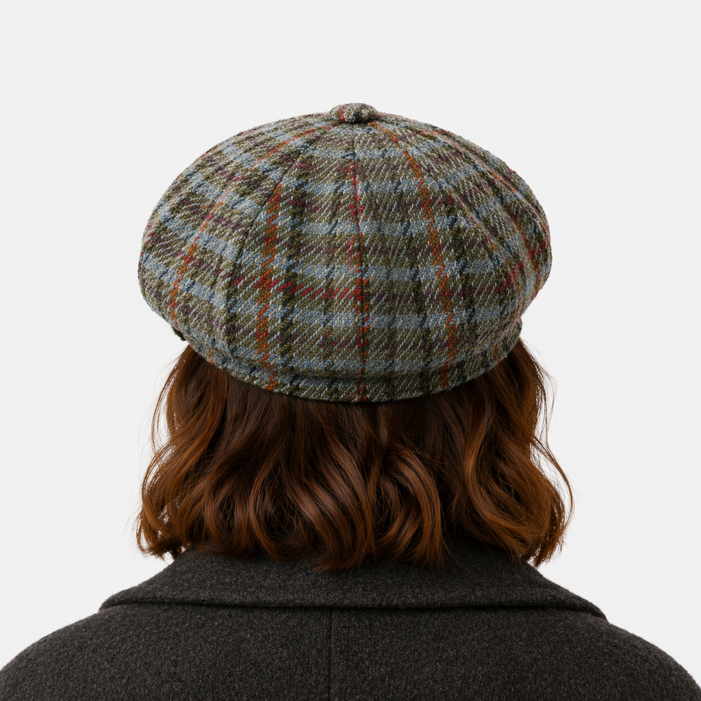 Couvre chef Plaid Vert en cotton
