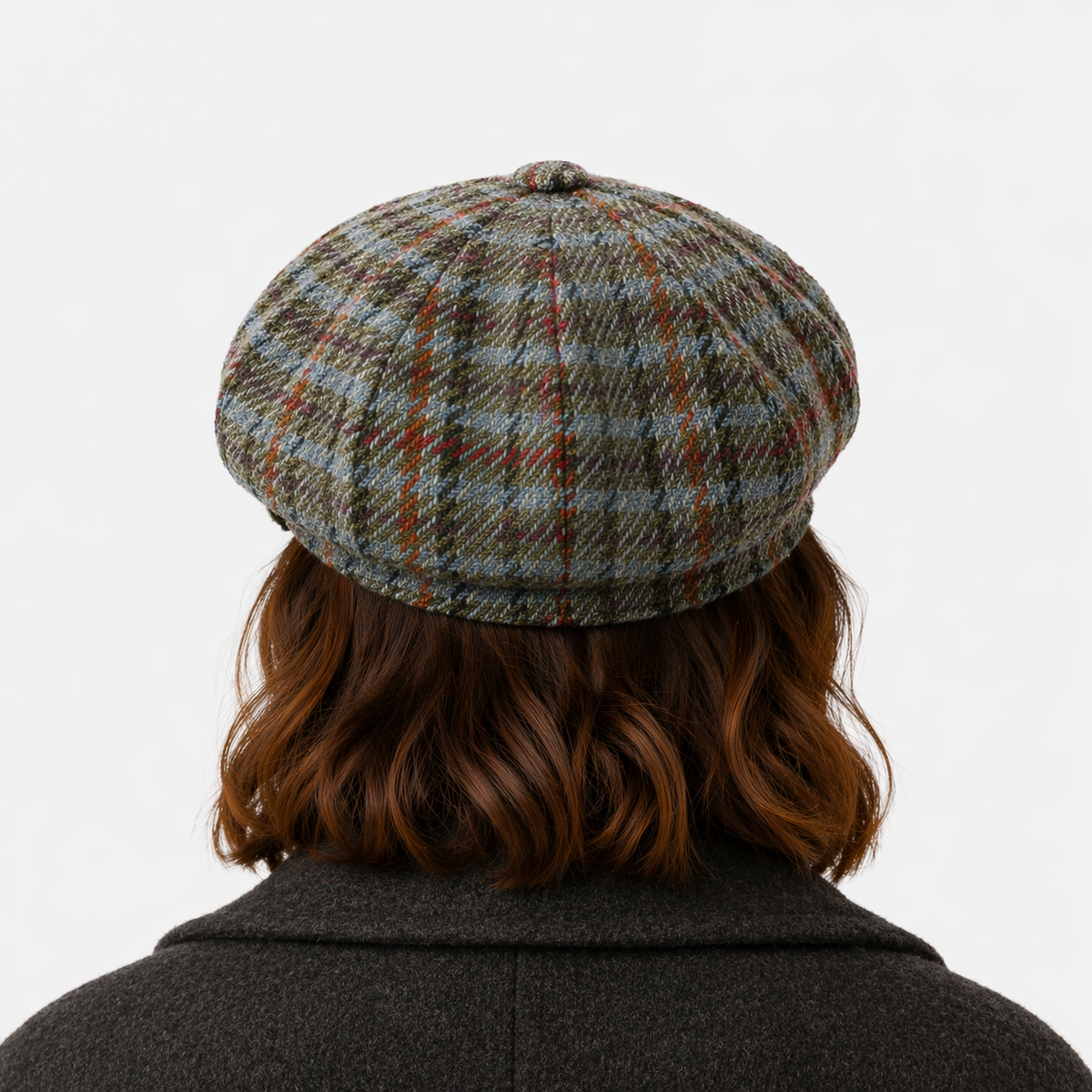 Couvre chef Plaid Vert en cotton