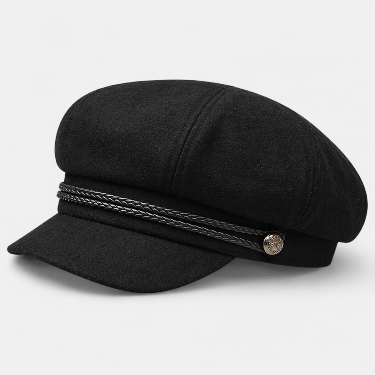 Casquette Noir Octogonal Fashion Unisexe