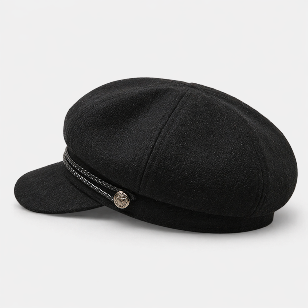 Casquette Noir Octogonal Fashion Unisexe