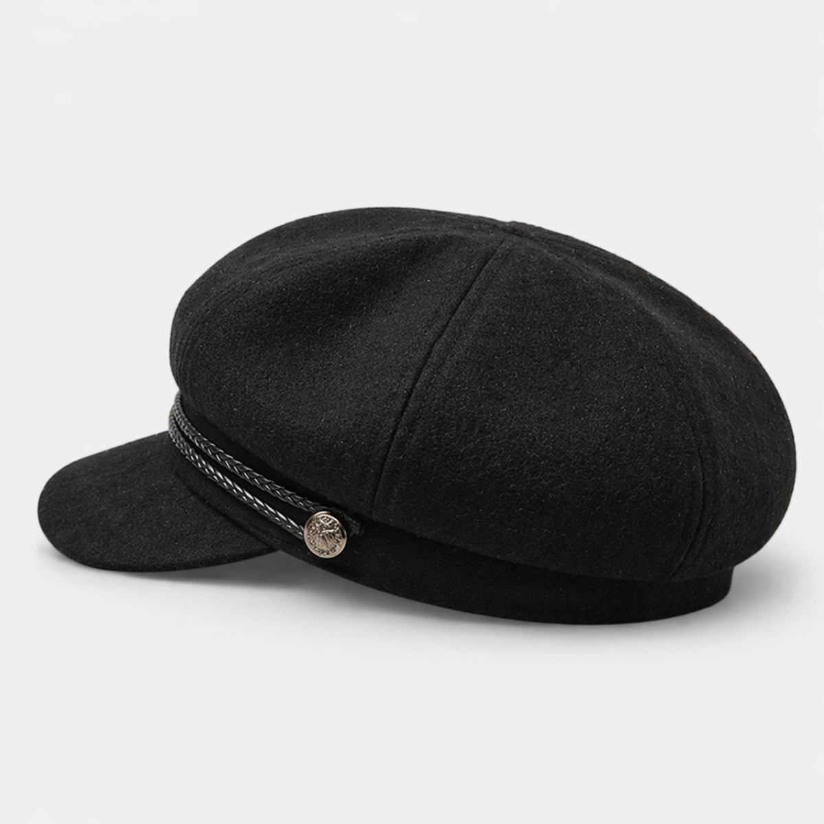 Casquette Noir Octogonal Fashion Unisexe