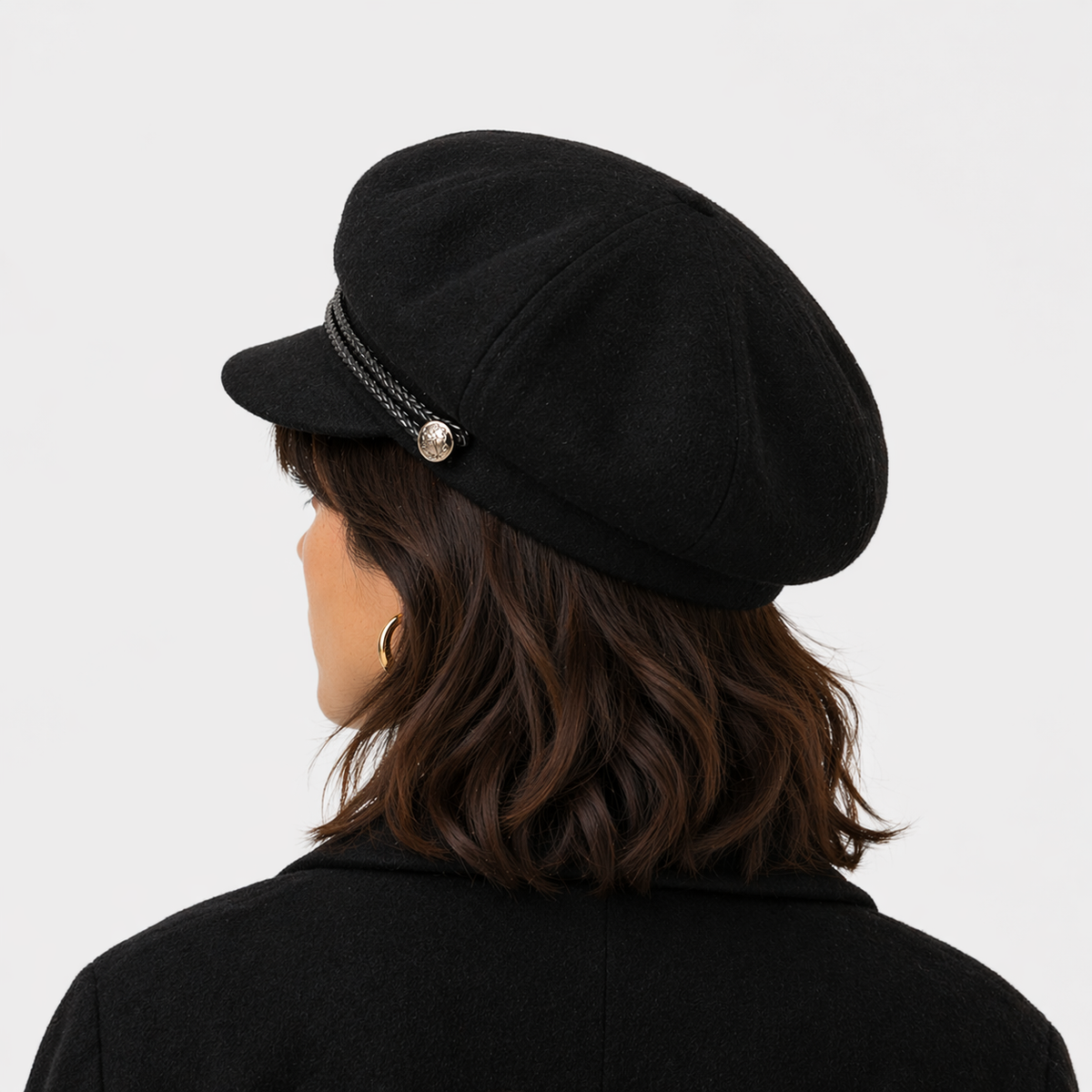 Casquette Noir Octogonal Fashion Unisexe