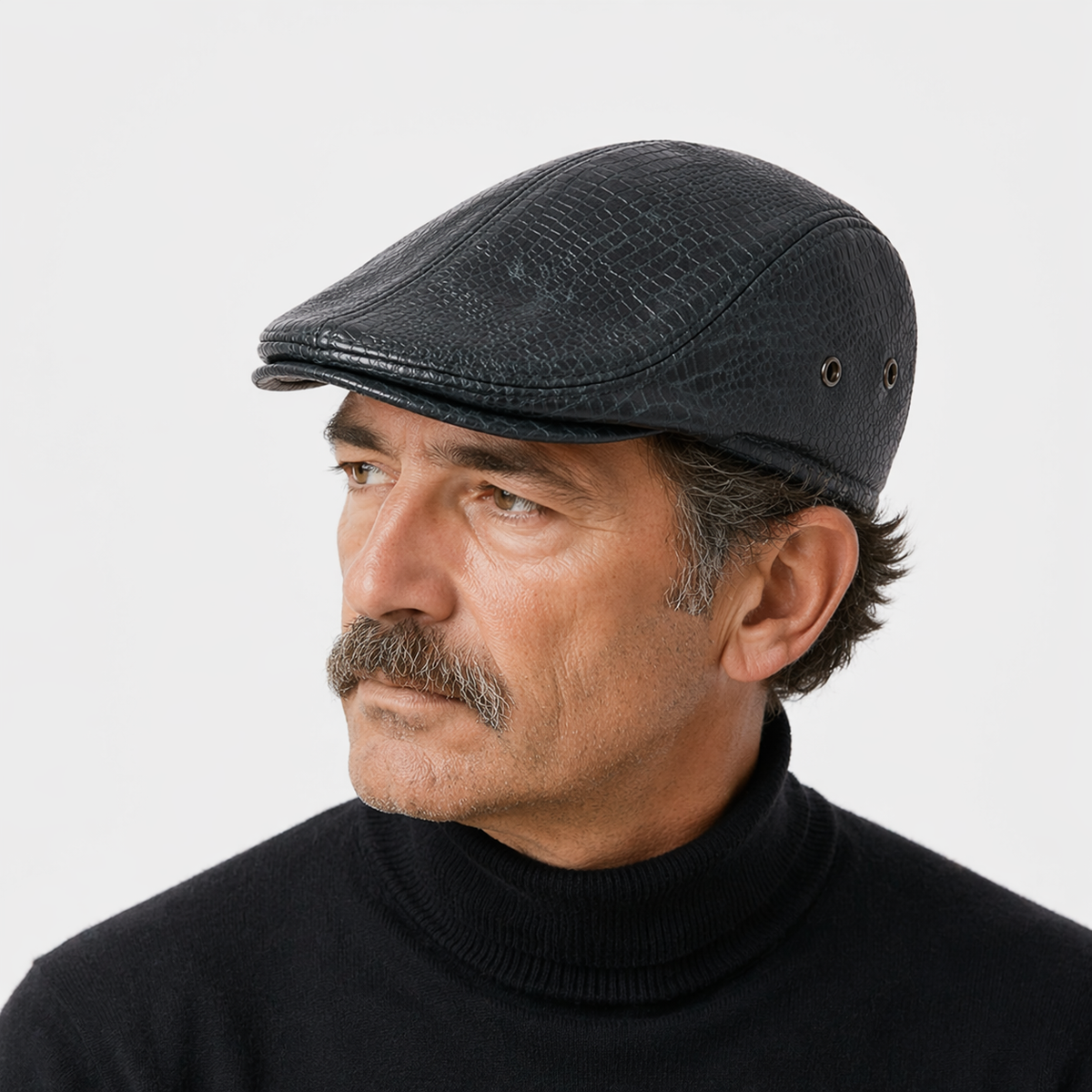 Béret écaille Noir Vintage
