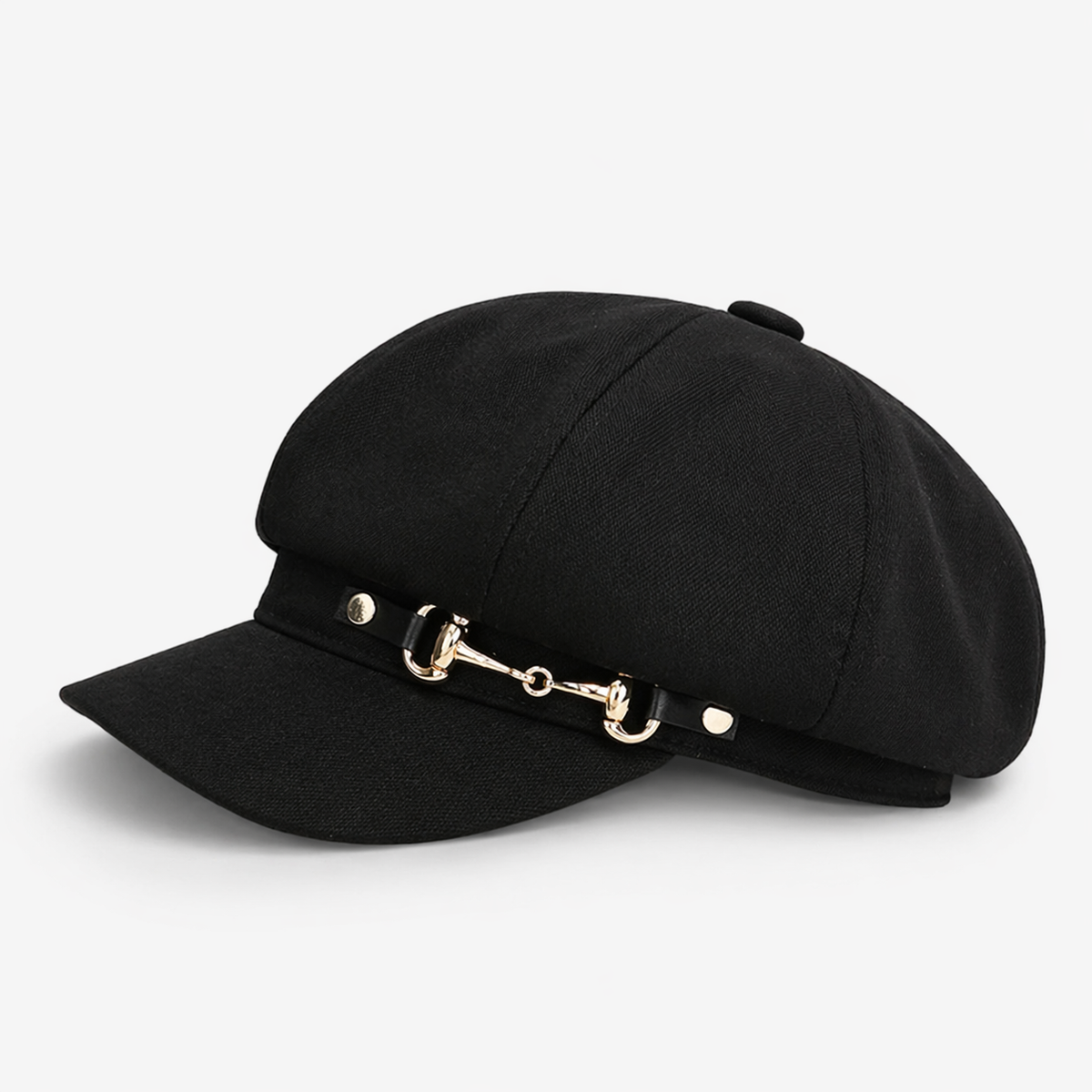 Couvre chef Noir avec embout métallique pour femme