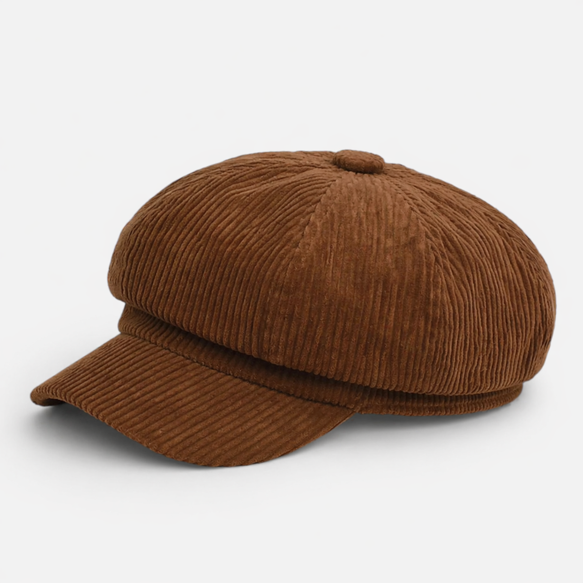 Couvre chef marron avec visière en Coton