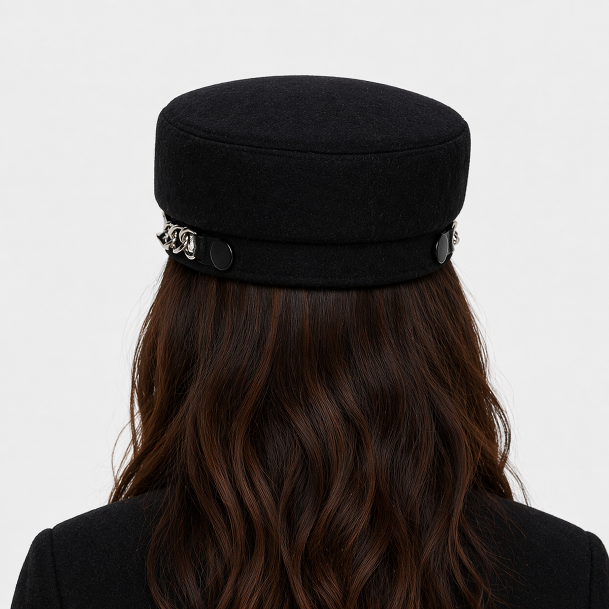 Casquette Gavroche Noir avec Détail sur la visière