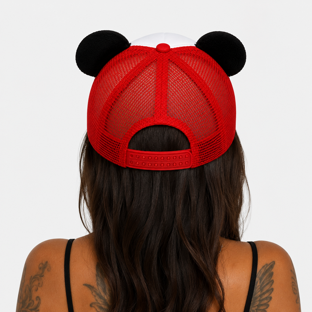 Couvre-Chef Panda Rouge Blanc Et Noir