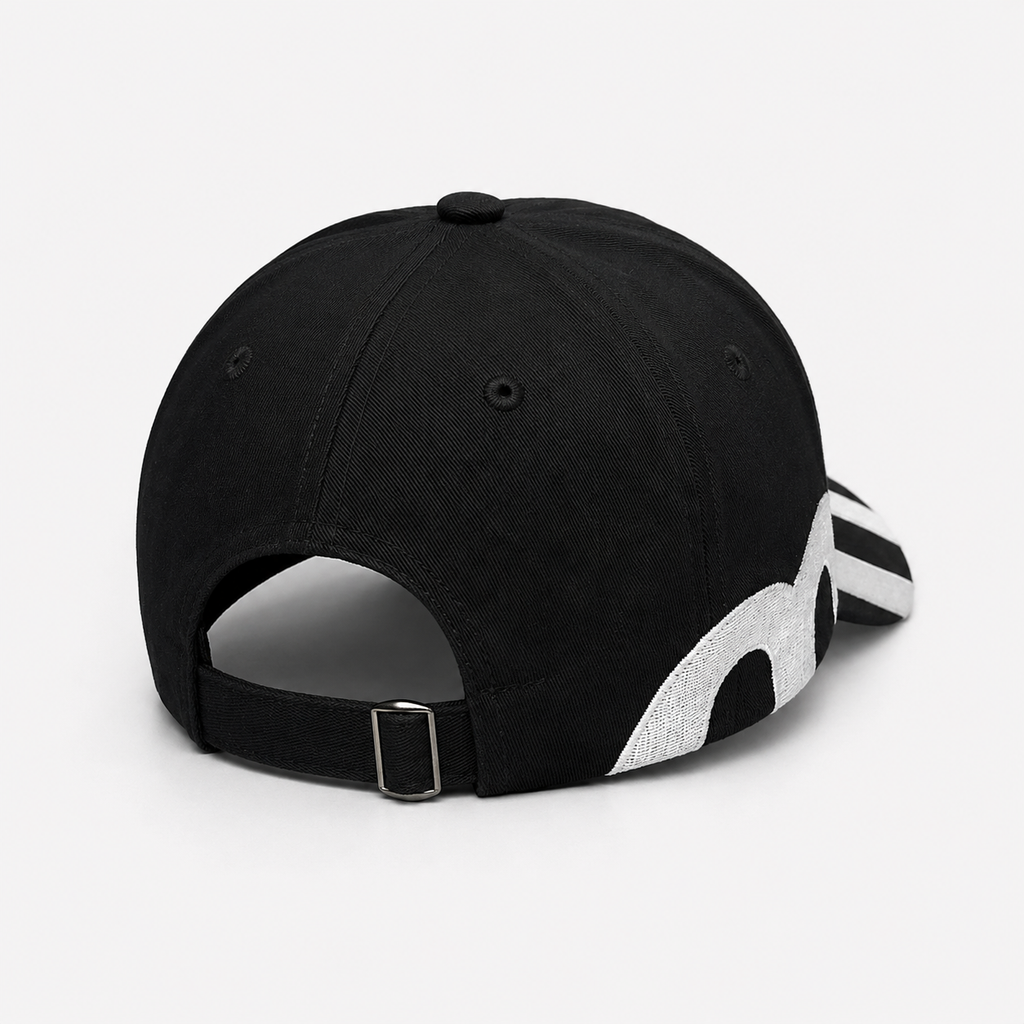 Couvre-Chef Noir Et Blanc En Coton