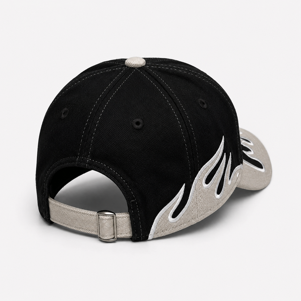 Couvre-Chef Bicolore Noir Et Beige En Coton