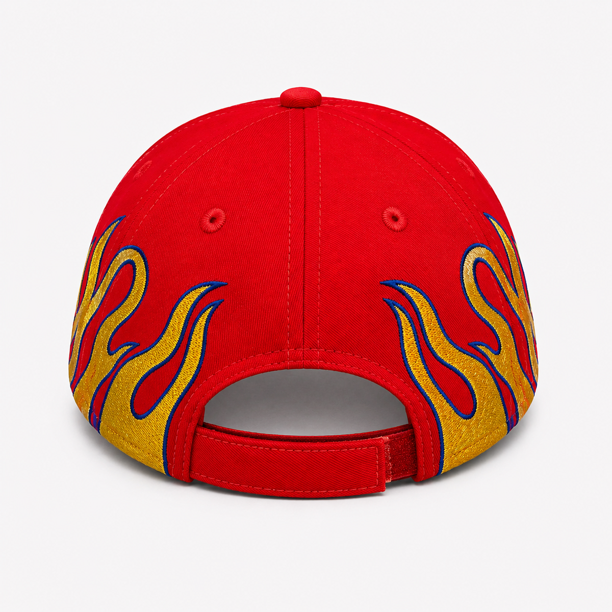 Couvre-Chef Motif Flammes Brodé Coton