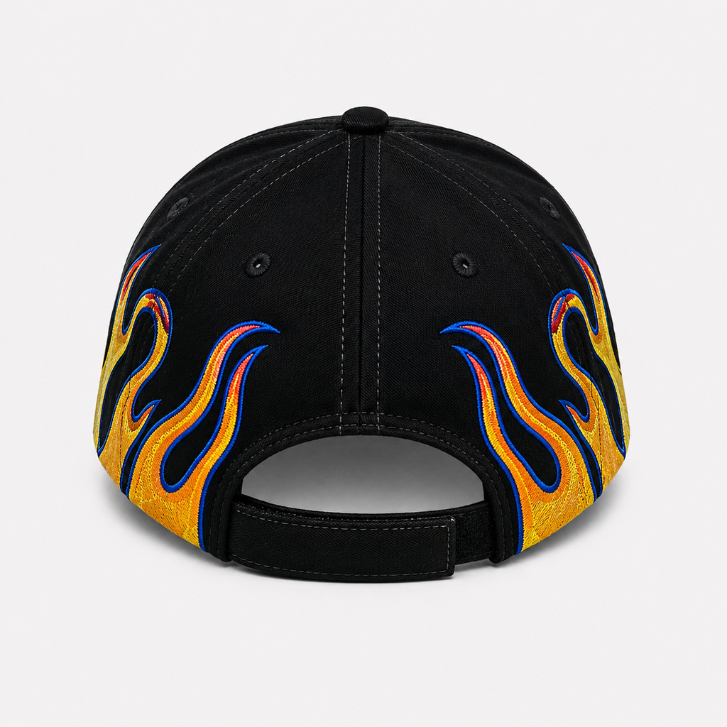 Couvre-Chef Motif Flammes Brodée