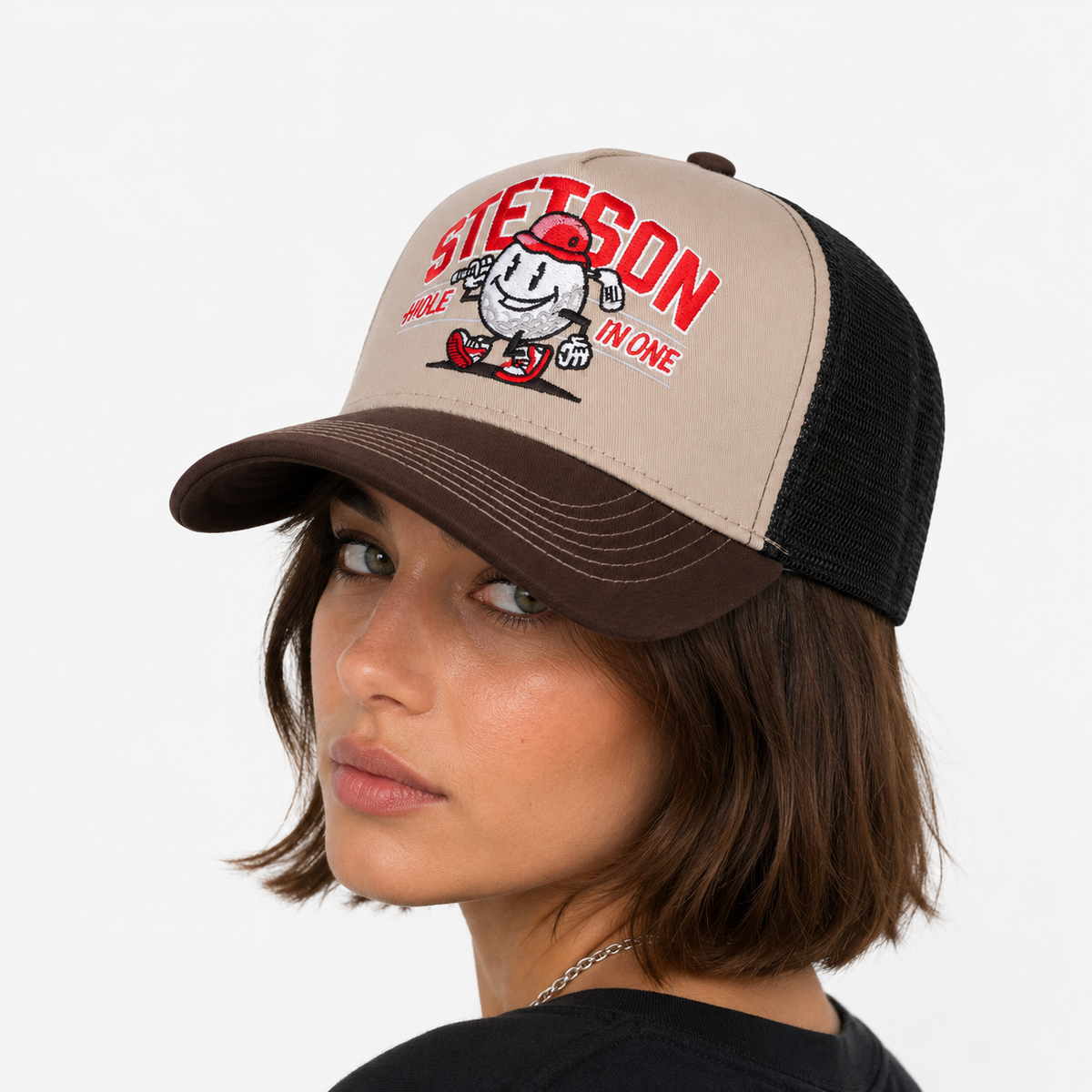 Couvre-Chef Trucker À Maille Visière Incurvée