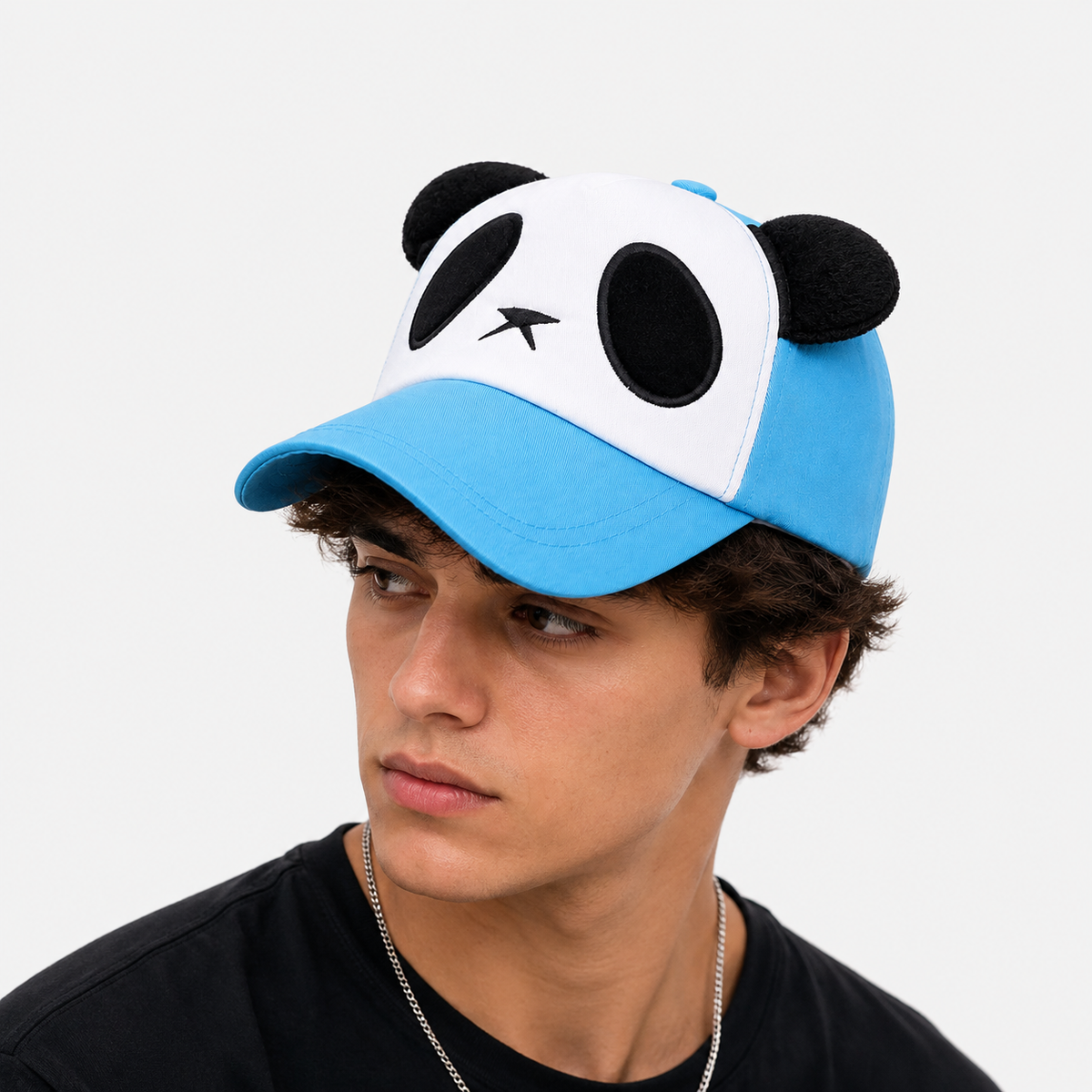 Couvre-Chef Panda Bleu Ciel