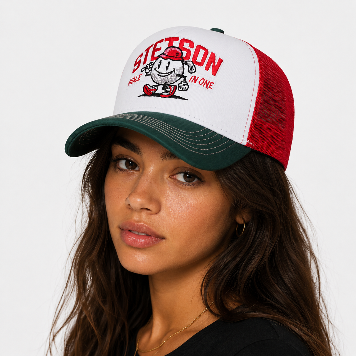 Couvre-Chef Casquette Camionneur Maille Rouge